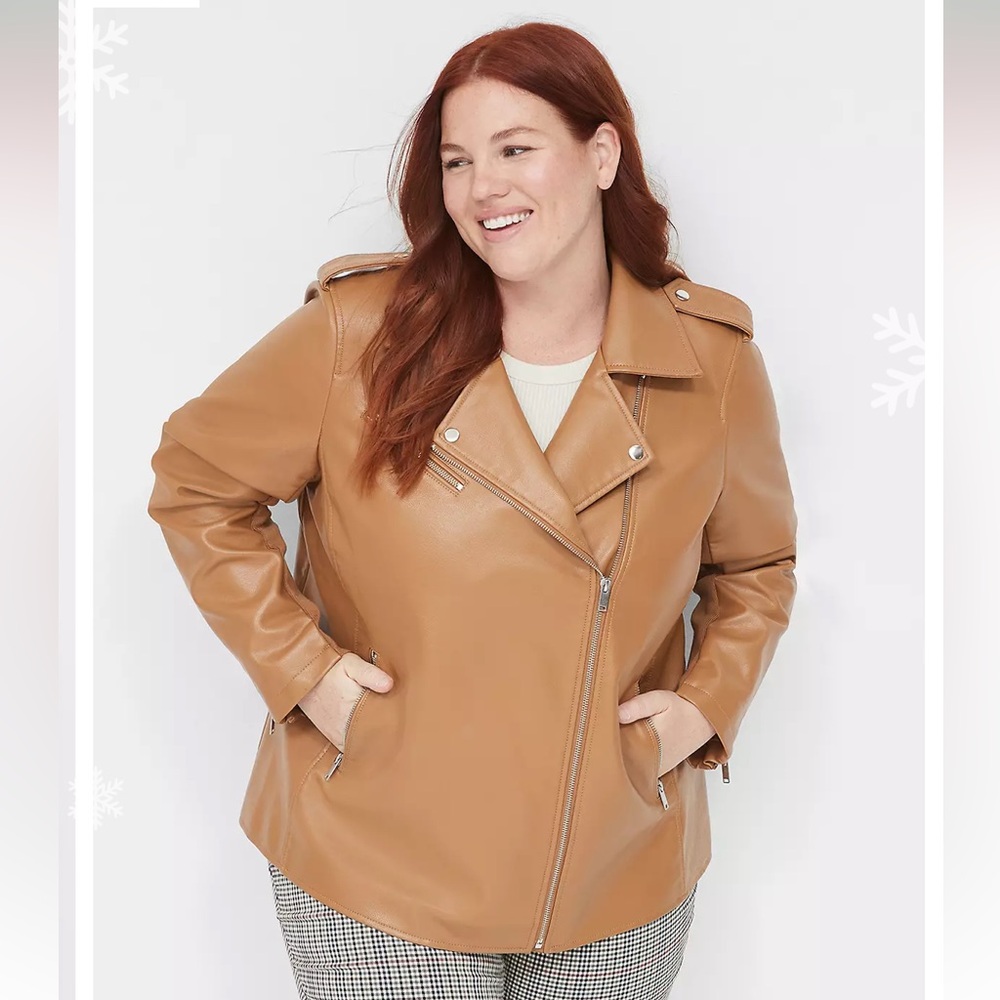 Lane Bryant Faux Leather Moto Jacket, 14/16